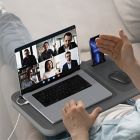 Alternate image 1 for Sharper Image&reg; Laptop Storage Desk with Qi Charging in Grey