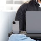 Alternate image 2 for Sharper Image&reg; Laptop Storage Desk with Qi Charging in Grey