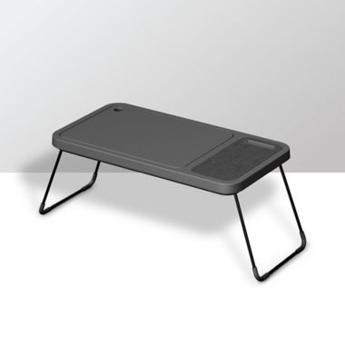 Sharper Image&reg; Laptop Storage Desk with Qi Charging in Grey. View a larger version of this product image.