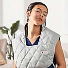 Alternate image 2 for Sharper Image&reg; Weighted Neck and Back Heat Massager Wrap in Grey