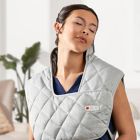 Alternate image 2 for Sharper Image&reg; Weighted Neck and Back Heat Massager Wrap in Grey
