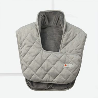 Sharper Image&reg; Weighted Neck and Back Heat Massager Wrap in Grey. View a larger version of this product image.