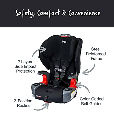 Britax&reg; Grow With You&trade; ClickTight&reg; Harness-2-Booster Car Seat in Black Contour. View a larger version of this product image.