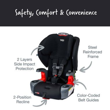 Britax&reg; Grow With You&trade; ClickTight&reg; Harness-2-Booster Car Seat in Black Contour. View a larger version of this product image.