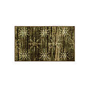 Mohawk Prismatic Barnwood Snowflakes Printed Accent Rug in Brown