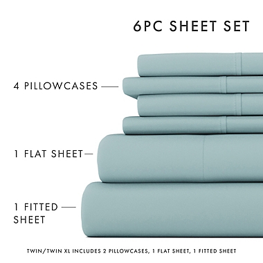 Home Collection iEnjoy 4-Piece Twin XL Sheet Set in Ocean. View a larger version of this product image.