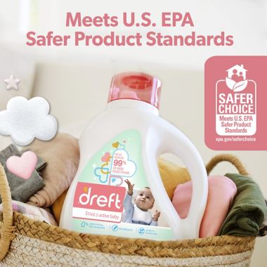 Dreft Stage 2: Active Baby 128 fl. oz. Liquid Laundry Detergent (89 Loads). View a larger version of this product image.
