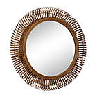 Alternate image 5 for Ridge Road Decor Natural 32-Inch Round Wicker Wall Mirror in Brown