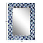 Alternate image 2 for Ridge Road D&eacute;cor Shell Mosaic Wall Mirror in Blue