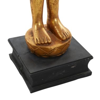Ridge Road D&eacute;cor Standing Buddha Statue in Gold. View a larger version of this product image.