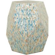 Ridge Road Decor Geometric Shell Accent Table