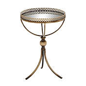 Ridge Road D&eacute;cor Traditional Iron Accent Table in Brass