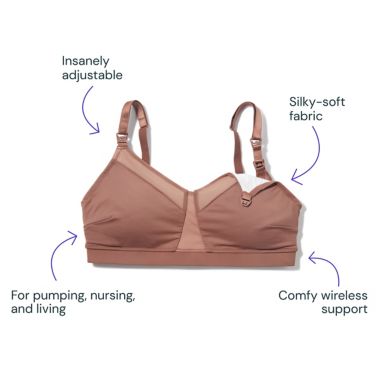 Willow&trade; Large Daily Pumping Bra in Nutmeg. View a larger version of this product image.