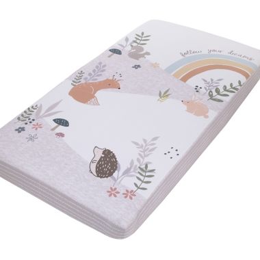 ever & ever&trade; Woodland Photo Op Crib Sheet in Grey. View a larger version of this product image.