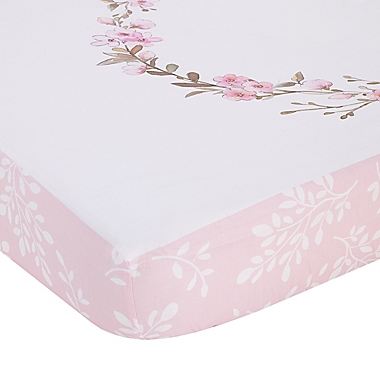 ever & ever&trade; Flower Fairy Photo-OP Fitted Crib Sheet in Pink. View a larger version of this product image.