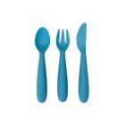 Alternate image 0 for ezpz&trade; 3-Pack Happy Utensils Set in Blue