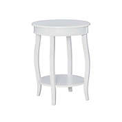 Maple Ridge Round Accent Table with Shelf