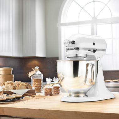 KitchenAid&reg; Artisan&reg; Series 5 qt. Tilt-Head Stand Mixer in White/Silver. View a larger version of this product image.