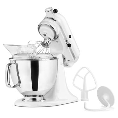 KitchenAid&reg; Artisan&reg; Series 5 qt. Tilt-Head Stand Mixer in White/Silver. View a larger version of this product image.