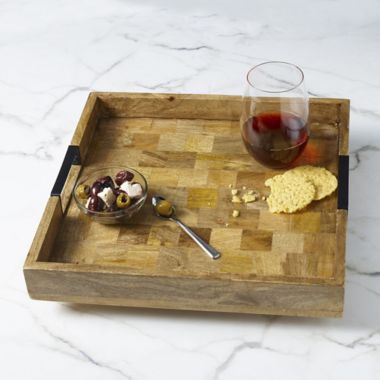 Gourmet Basics by Mikasa&reg; Avery 14-Inch Square Lazy Susan Serving Tray in Natural. View a larger version of this product image.