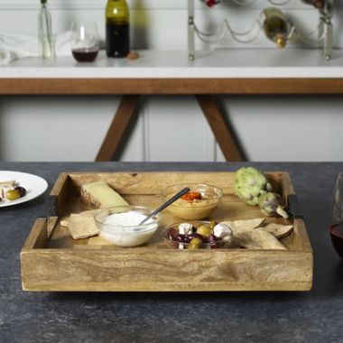 Gourmet Basics by Mikasa&reg; Avery 14-Inch Square Lazy Susan Serving Tray in Natural. View a larger version of this product image.