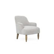 Martha Stewart Jada Upholstered Accent Chair Light in Grey