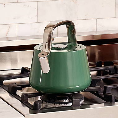 Caraway Stovetop Whistling Tea Kettle in Sage. View a larger version of this product image.