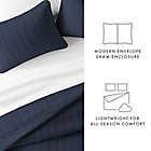 Alternate image 5 for Home Collection Square 3-Piece Full/Queen Quilt Set in Navy
