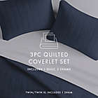 Alternate image 6 for Home Collection Square 3-Piece Full/Queen Quilt Set in Navy