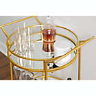 Alternate image 3 for Teague Round Metal Bar Cart in Gold