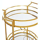 Alternate image 5 for Teague Round Metal Bar Cart in Gold