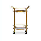Alternate image 9 for Teague Round Metal Bar Cart in Gold