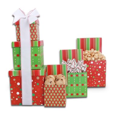 Alder Creek Deck the Halls Gourmet Gift Tower. View a larger version of this product image.