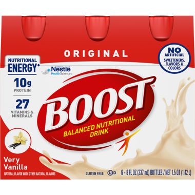 BOOST&reg; 6-Count Balanced Nutritional Drink in Very Vanilla. View a larger version of this product image.