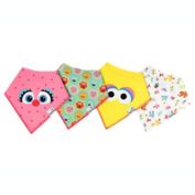 Copper Pearl 4-pack Abby and Pals Bandana Bib Set