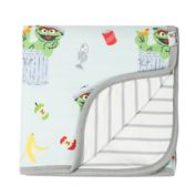 Copper Pearl&reg; Oscar the Grouch 3-Layer Reversible Stretchy Quilt in Blue