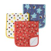 Copper Pearl&reg; 3-Pack Elmo Premium Burp Cloths