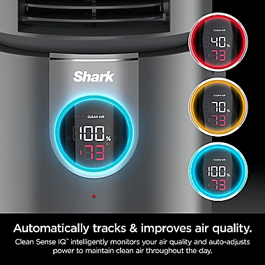 Shark&reg; 3-in-1 Air Purifier, Heater & Fan with NanoSeal HEPA in Black. View a larger version of this product image.