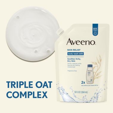 Aveeno&reg; 36 fl. oz. Skin Relief Fragrance-Free Body Wash Refill. View a larger version of this product image.