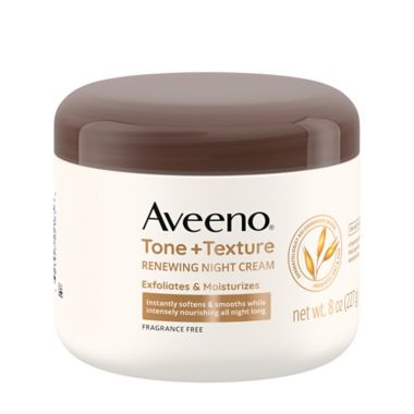 Aveeno&reg; Tone + Texture 8 fl. oz. Overnight Cream. View a larger version of this product image.