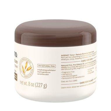 Aveeno&reg;  Tone + Texture 8 fl. oz. Overnight Cream. View a larger version of this product image.