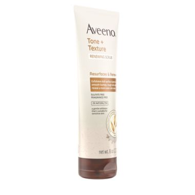 Aveeno&reg; 8 oz. Tone + Texture Renewing Fragrance-Free Body Scrub. View a larger version of this product image.