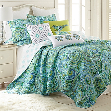 Levtex Home Lahai Reversible Full/Queen Quilt Set in Teal. View a larger version of this product image.