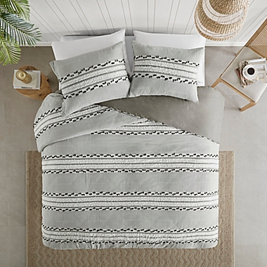 INK+IVY Lennon 3-Piece King/California King Duvet Cover Set in Charcoal. View a larger version of this product image.