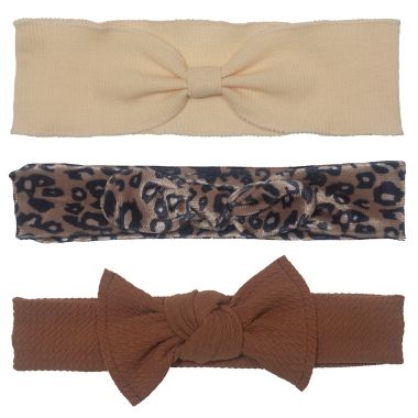 So'dorable Size 0-12M 3-Piece Bow Headwrap Set. View a larger version of this product image.