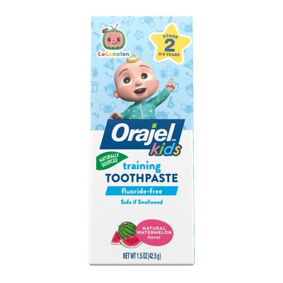 Orajel&trade; Kids 1.5 oz. CoComelon Fluoride-Free Training Toothpaste in Watermelon