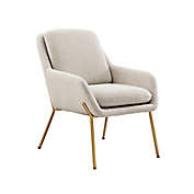Forest Gate&trade; Modern Accent Chair in Cream/Gold