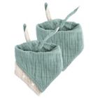 Alternate image 1 for Little Unicorn&reg; 2-Pack Cross Reversible Bandana Bibs in Taupe