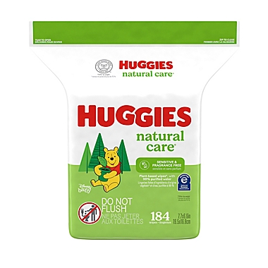 Huggies&reg; Natural Care&reg; 184-Count Fragrance-Free Baby Wipes. View a larger version of this product image.