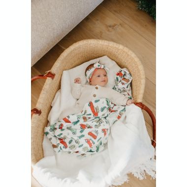 Copper Pearl&reg; Griswold Knit Swaddle Blanket in Red. View a larger version of this product image.
